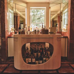 Consoles & Storage|Entertaining<Kelly Wearstler maris bar cart NATURALWOODGIALLOREALE