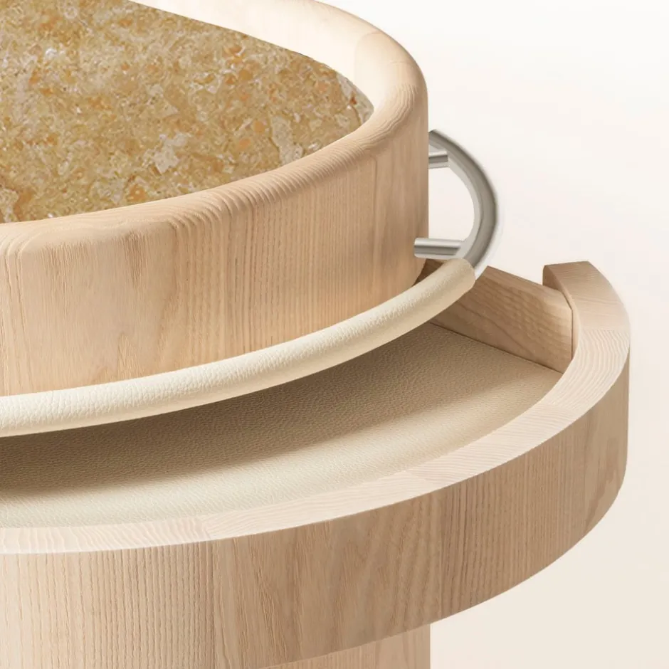 Consoles & Storage|Entertaining<Kelly Wearstler maris bar cart NATURALWOODGIALLOREALE