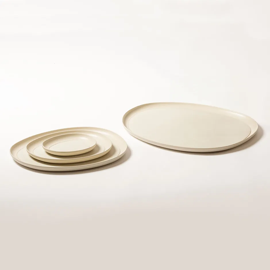 Barware|Serveware<Kelly Wearstler maris round tray IVORY