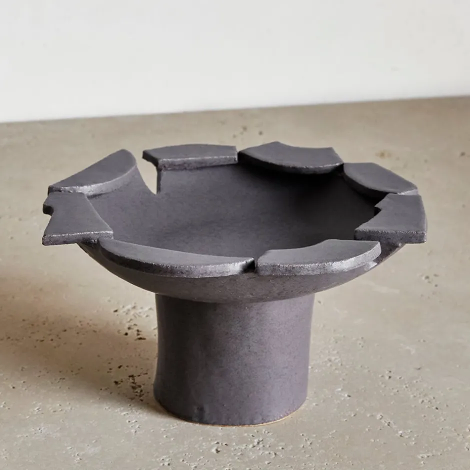 Entertaining|Bowls<Kelly Wearstler medium footed bowl SMOKEYPLUM