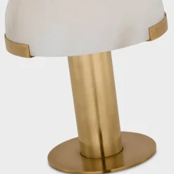 Table|Portables<Kelly Wearstler melange 8" rechargeable accent lamp ANTIQUE-BURNISHEDBRASSWITHALABASTER
