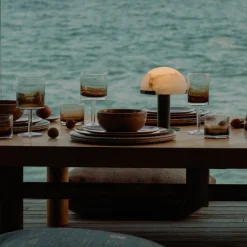 Table|Portables<Kelly Wearstler melange 8" rechargeable accent lamp ANTIQUE-BURNISHEDBRASSWITHALABASTER