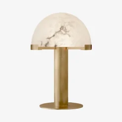 Table<Kelly Wearstler melange desk lamp - brass w/ alabaster BURNISHEDBRASSWITHALABASTERSHADE