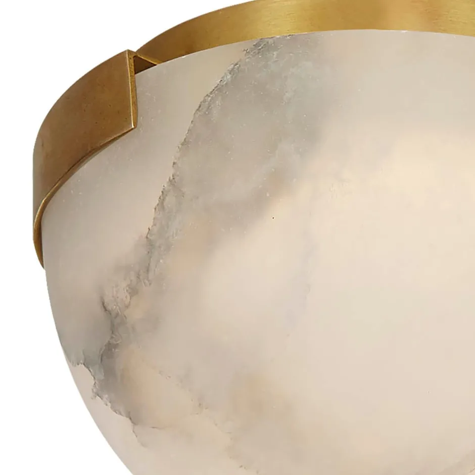 Flush Mounts<Kelly Wearstler melange petite flush mount BURNISHEDBRASSWITHALABASTER