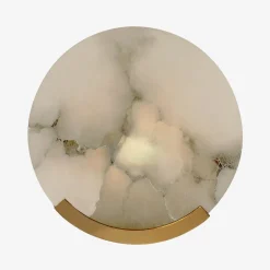 Wall<Kelly Wearstler melange sconce BRASSW/ALABASTER