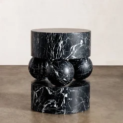Side Tables|Ottomans & Stools<Kelly Wearstler morro side table NEROMARQUINA