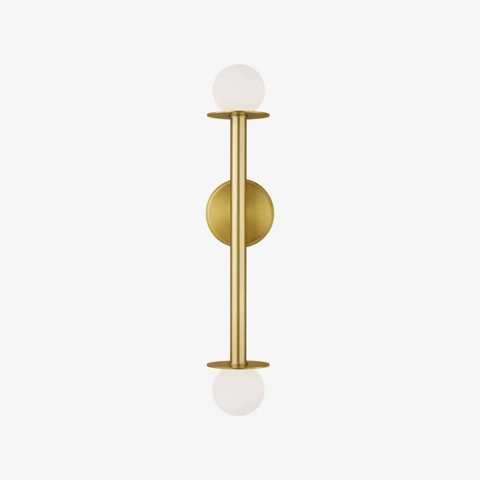 Wall<Kelly Wearstler nodes double sconce BURNISHEDBRASS