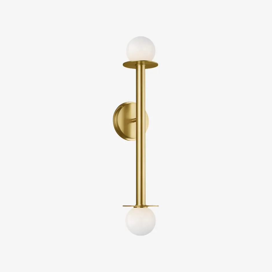 Wall<Kelly Wearstler nodes double sconce BURNISHEDBRASS