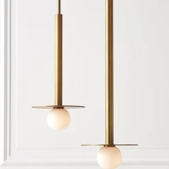 Pendants<Kelly Wearstler nodes short pendant BURNISHEDBRASS