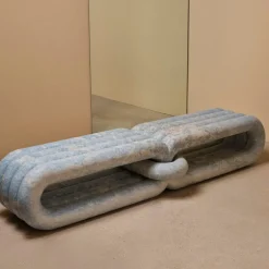 Benches<Kelly Wearstler nudo long bench CALCITEBLUE