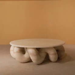 Coffee Tables<Kelly Wearstler nudo round coffee table WHITEONYX