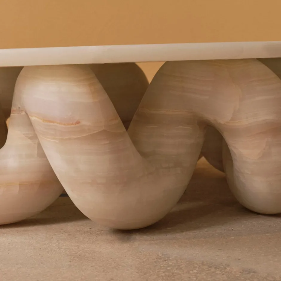 Coffee Tables<Kelly Wearstler nudo round coffee table WHITEONYX