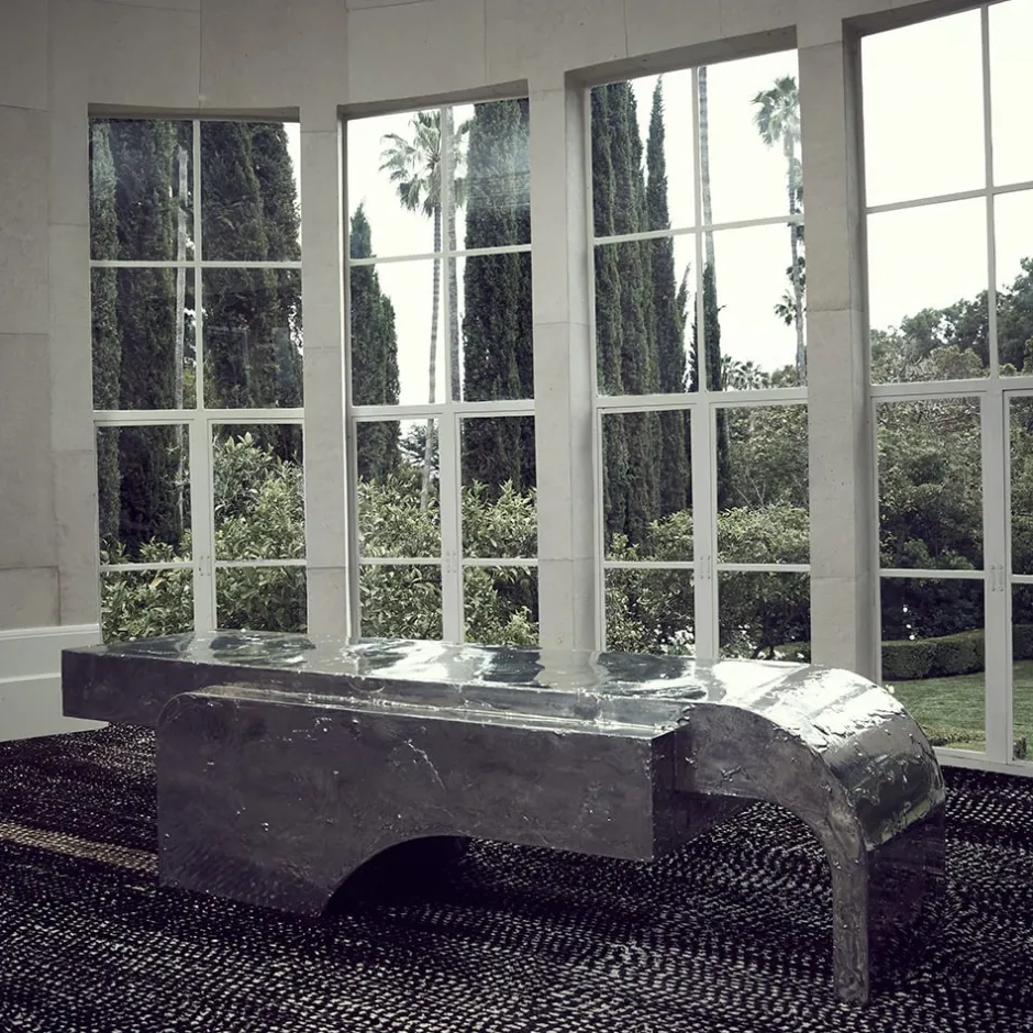Benches<Kelly Wearstler bench PEWTER