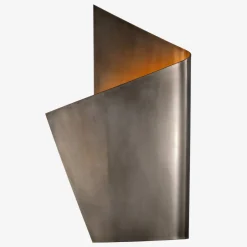 Wall<Kelly Wearstler piel left wrapped sconce PEWTER