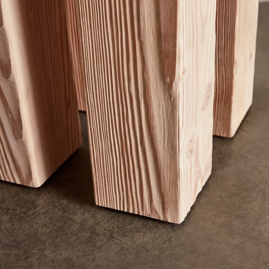 Side Tables<Kelly Wearstler piru plinth SANDBLASTEDBLEACHEDDOUGLASFIR