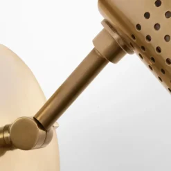 Wall<Kelly Wearstler precision 12" articulating sconce ANTIQUEBURNISHEDBRASSWITHWHITEGLASS