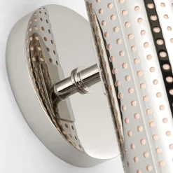 Wall<Kelly Wearstler precision 18" bullet sconce POLISHEDNICKELWITHWHITEGLASS