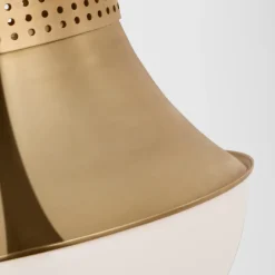 Flush Mounts<Kelly Wearstler precision 9" flush mount ANTIQUEBURNISHEDBRASSWITHWHITEGLASS