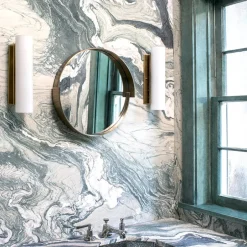 Wall<Kelly Wearstler precision cylinder sconce - polished nickel POLISHEDNICKELWITHWHITEGLASS