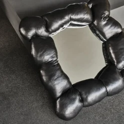 Mirrors<Kelly Wearstler puffy mirror INKYBLACK