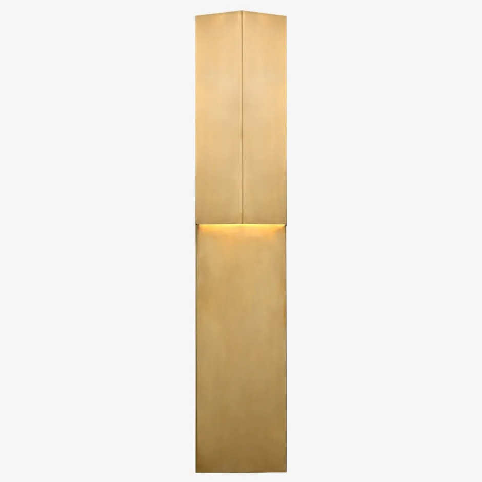 Wall|Outdoor<Kelly Wearstler rega 24" folded sconce ANTIQUEBURNISHEDBRASS