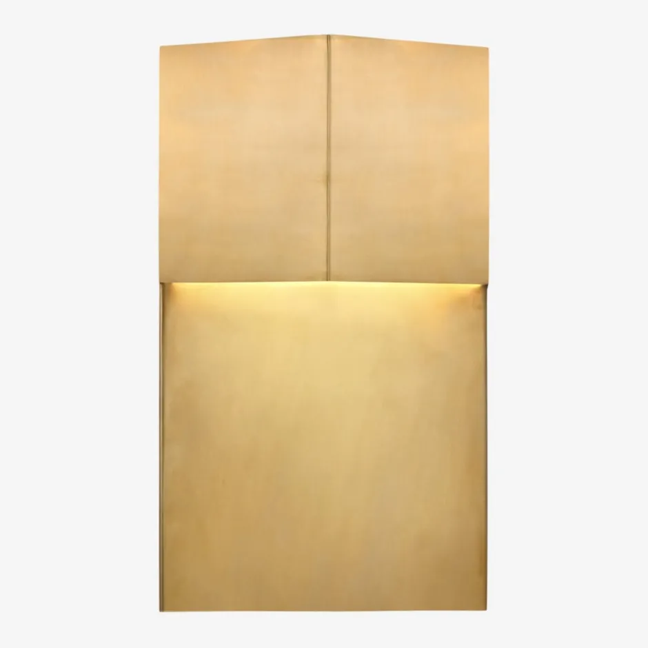 Wall|Outdoor<Kelly Wearstler rega 12" wide sconce ANTIQUEBURNISHEDBRASS