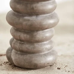 Objects<Kelly Wearstler rippled large candle holder LIGHTSMOKE