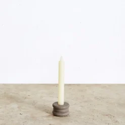 Objects<Kelly Wearstler rippled small candle holder LIGHTSMOKE