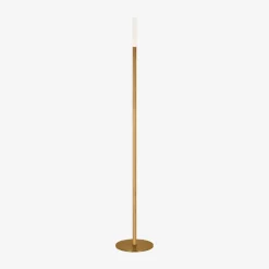 Floor<Kelly Wearstler rousseau 60" floor lamp ANTIQUE-BURNISHEDBRASSWITHETCHEDCRYSTAL
