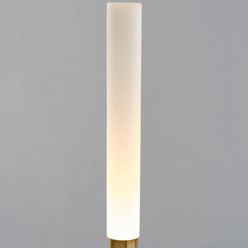 Floor<Kelly Wearstler rousseau 60" floor lamp ANTIQUE-BURNISHEDBRASSWITHETCHEDCRYSTAL