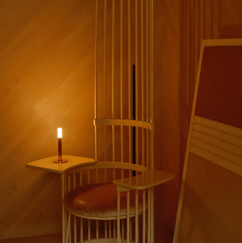 Table|Portables<Kelly Wearstler rousseau 10" rechargeable accent lamp ANTIQUE-BURNISHEDBRASSWITHETCHEDCRYSTAL