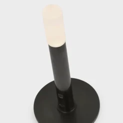 Portables<Kelly Wearstler rousseau 10" rechargeable accent lamp BRONZEWITHETCHEDCRYSTAL