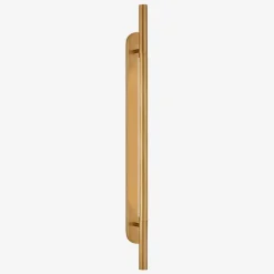 Wall<Kelly Wearstler rousseau large bracketed sconce ANTIQUEBURNISHEDBRASSW/ETCHEDCRYSTAL