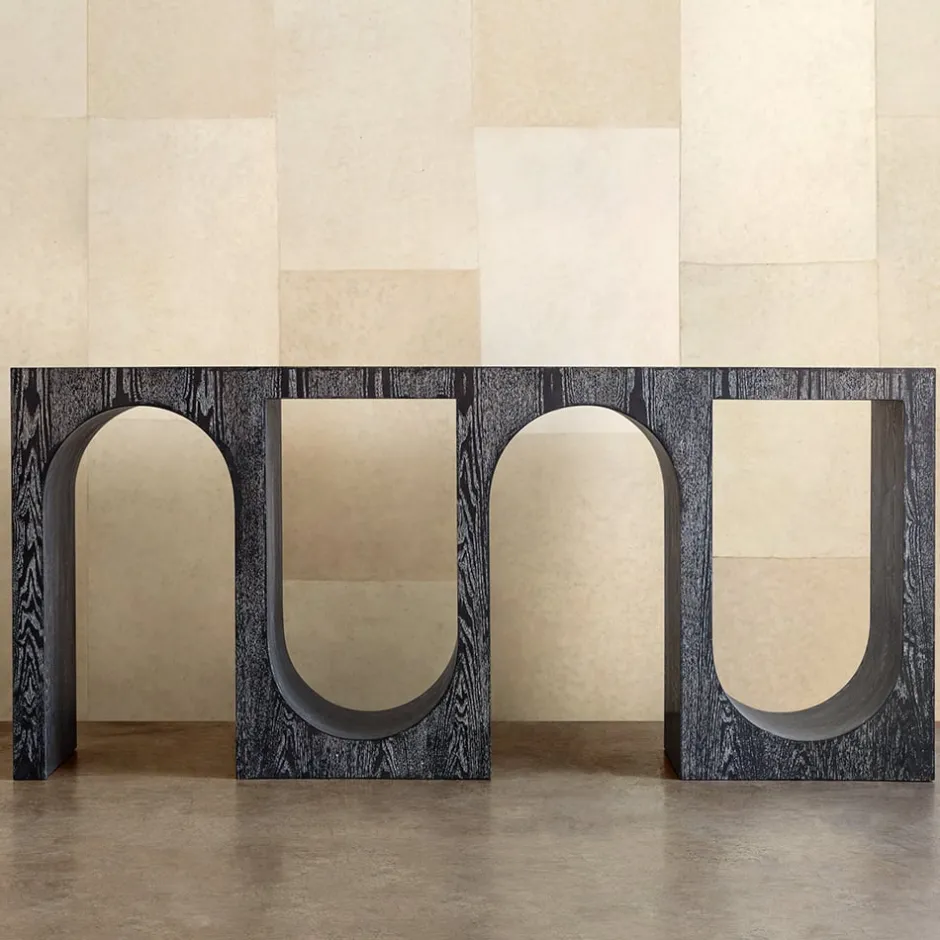 Consoles & Storage<Kelly Wearstler roxbury long console CERUSEDASH