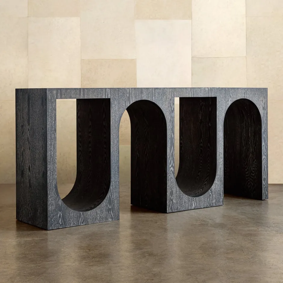 Consoles & Storage<Kelly Wearstler roxbury long console CERUSEDASH