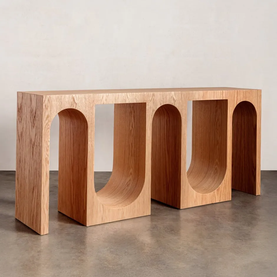 Consoles & Storage<Kelly Wearstler roxbury long console NATURALOAK