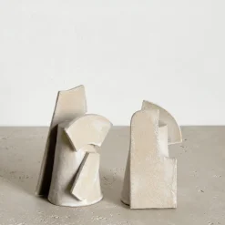 Entertaining|Objects<Kelly Wearstler shape candle holders FROSTEDFLAX