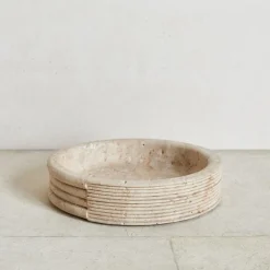 Entertaining|Bowls<Kelly Wearstler stacked bowl TRAVERTINE