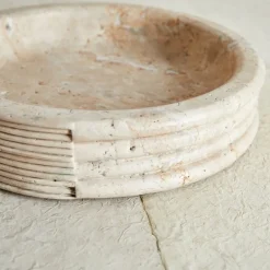 Entertaining|Bowls<Kelly Wearstler stacked bowl TRAVERTINE