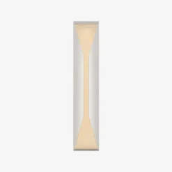 Wall<Kelly Wearstler stretto 24" sconce POLISHEDNICKELWITHWHITEGLASS