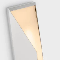Wall<Kelly Wearstler stretto 24" sconce POLISHEDNICKELWITHWHITEGLASS
