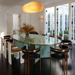 Dining Tables<Kelly Wearstler superluxe racetrack fractured table POOLBLUEGLASS