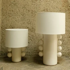 Table<Kelly Wearstler tiglia low table lamp PLASTERWHITE