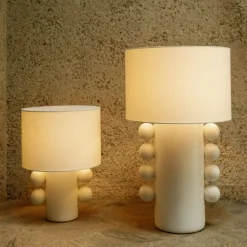 Table<Kelly Wearstler tiglia low table lamp PLASTERWHITE