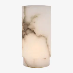 Table|Portables<Kelly Wearstler tourne 12" rechargeable table lamp ALABASTER