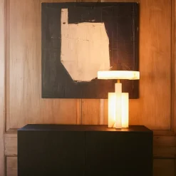 Table<Kelly Wearstler trancas medium table lamp ALABASTER