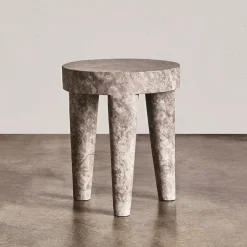 Ottomans & Stools|Side Tables<Kelly Wearstler tribute stool large CLOUDLATTE