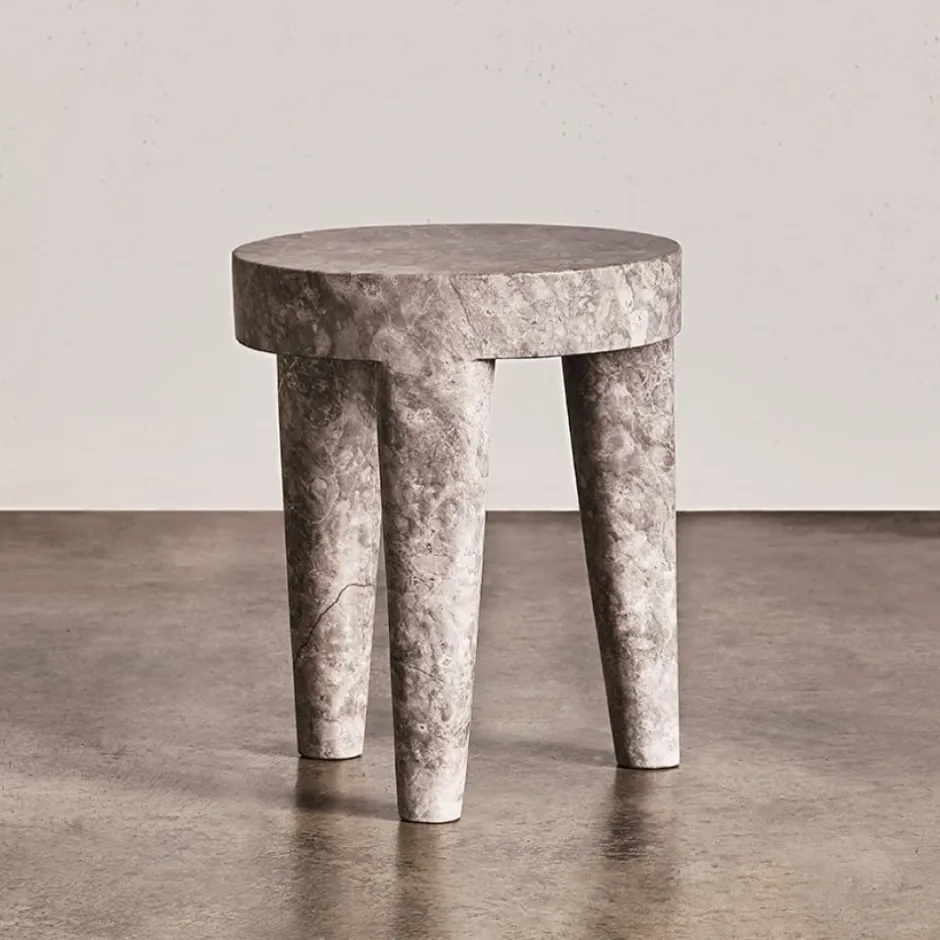 Ottomans & Stools|Side Tables<Kelly Wearstler tribute stool large CLOUDLATTE