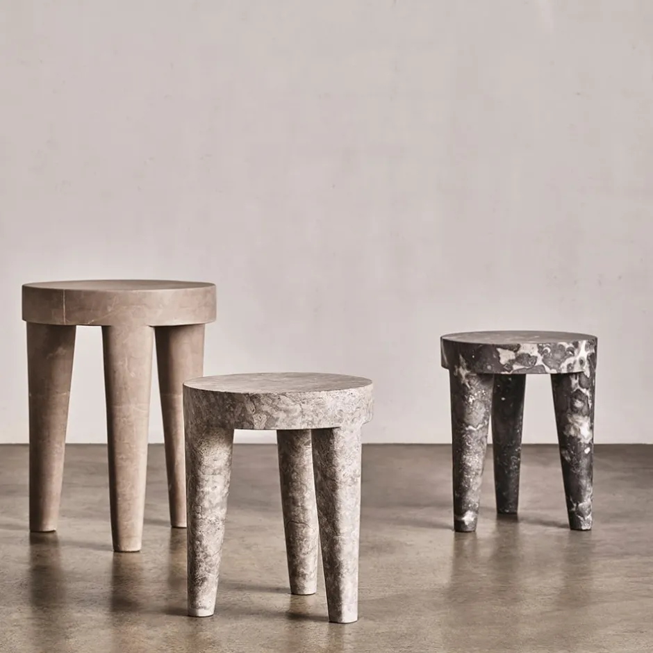 Ottomans & Stools|Side Tables<Kelly Wearstler tribute stool large CLOUDLATTE