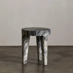 Ottomans & Stools|Side Tables<Kelly Wearstler tribute stool small GREYRAINBOW